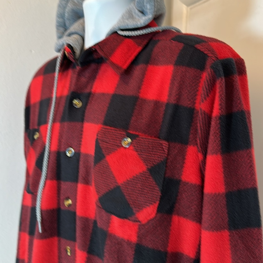 NWT North 15 Flannel Hoodie Medium - Picture 4 of 12